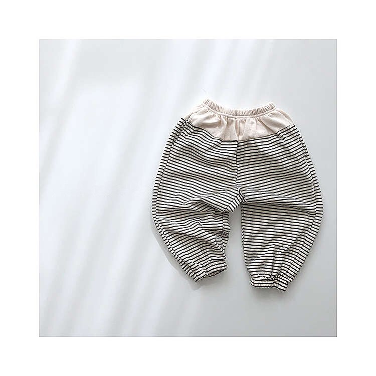 7801 pantaloni a righe per bambini estate nuovo 2021 pantaloni per neonati ragazze comodi pantaloni larghi morbidi pantaloni a righe 1-9T vestito per bambini