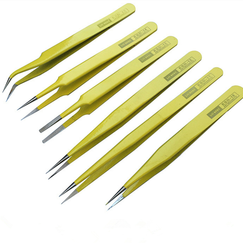 ZtDpLsd 1 pcs Aço Inoxidável Pinças de Precisão Esd Pinça Eletrônica Ferramenta de Reparo Ferramentas Picking Art Pedrinhas Gem