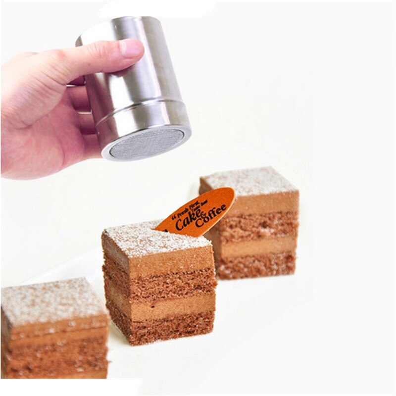 Chokolade shaker pulveriseret sukker kakao kaffe sigte krukke rustfrit stål