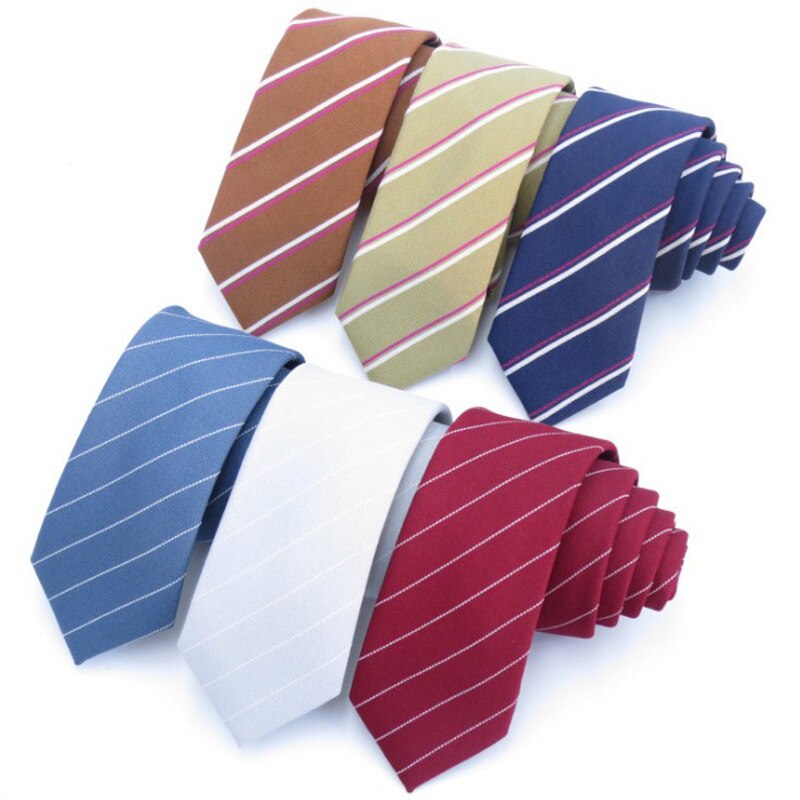 Striped 6cm Tie Men's Skinny Tie Wedding Ties Narrow Necktie For Men Business Necktie Man Clothing Shirt Accessories Gravatas