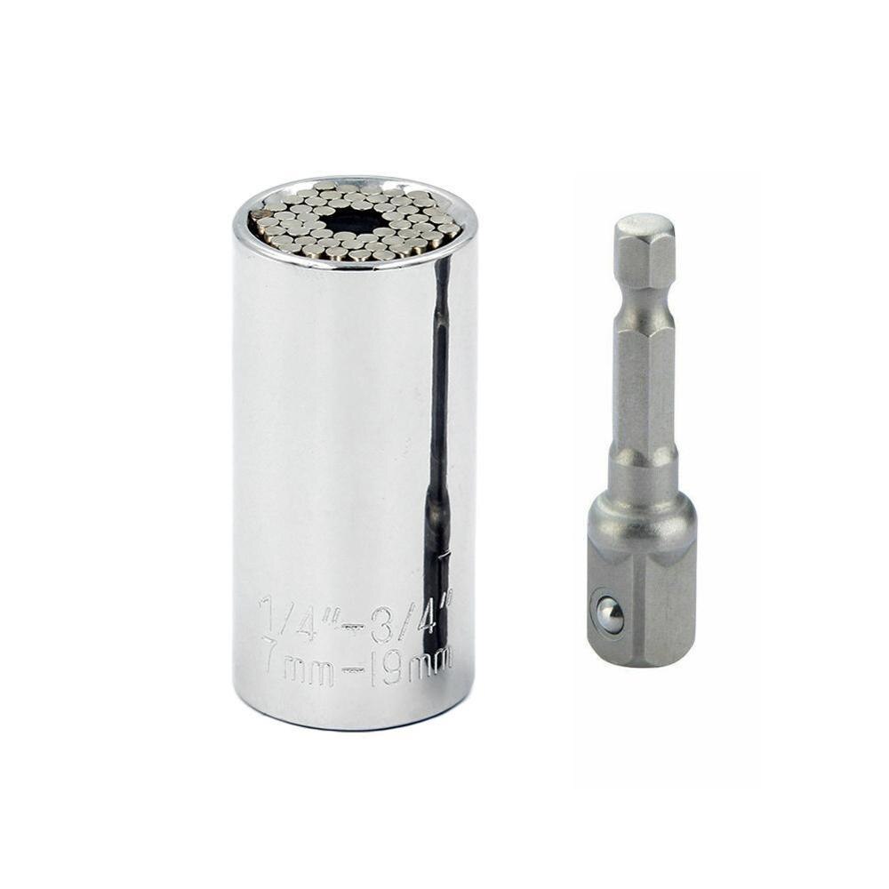 Universal Torque Wrench Head Set Socket Sleeve Ratchet Grip llave Bushing Magic Spanner de trinquete Tool Y9B8: Light Grey