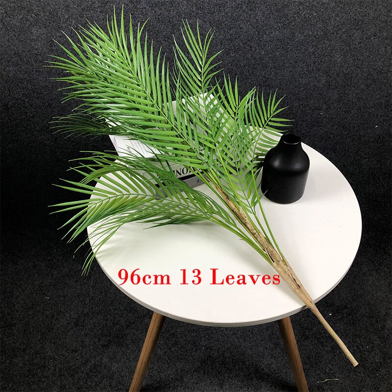 125cm grand palmier artificiel plantes tropicales faux Plam feuilles réel toucher plantes branche plastique Monstera feuillage mariage maison: 96cm 13 Leaves