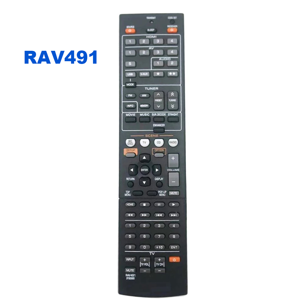 RAV491 ZF30320 Remote control For YAMAHA RAV494 HTR-4066 RX-V475 AV Receiver Radio RX-V375 ,RAV521 For RXV377 RXV377BL: RAV491