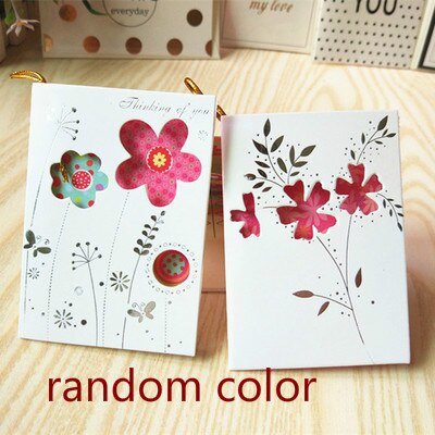 Hollow out Greeting card Wedding invitations Cute Postcard Christmas Birthday Party Invite Cards Table Decoration: YELLOW / 1PC  random color