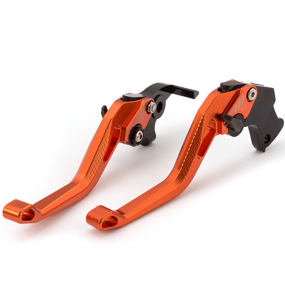 Motorcykel justerbar bremsekoblingshåndtag til yamaha yfz 450 yfz 450 2007 3d rhombus aluminium bremsekoblingshåndtag håndtag: 147mm orange