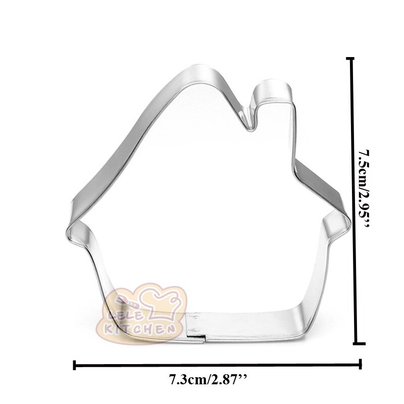 1 stks patisserie reposteria Huis Metalen Cookie Cutter Sugarcraft Fondant Cake Decor Gereedschap Cupcake Biscuit Gebak Winkel Mould Bak