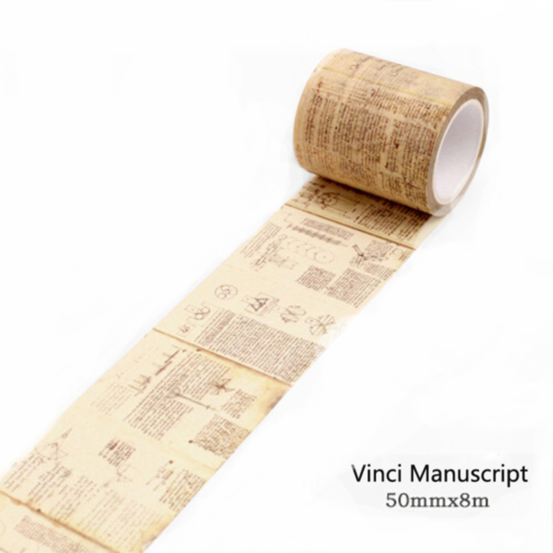 Gammel billet / kort / engelsk manuskript / alfabet dekoration etiket klistermærke papirvarer washi tape diy scrapbooking maskeringstape: Manuskript (50mm)