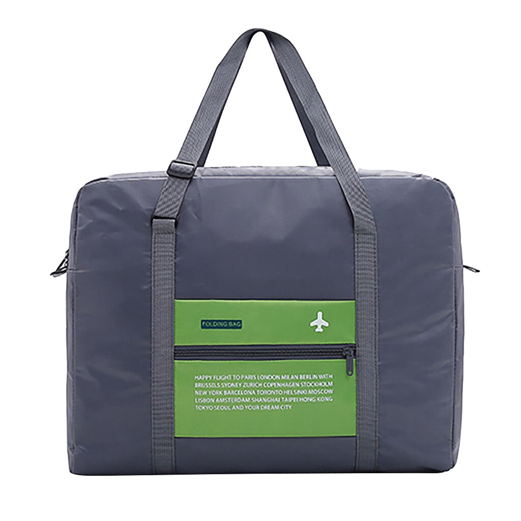 Sac de voyage étanche de grande capacité pour femmes, sac pliant en Nylon, bagages unisexe, sacs à main de voyage, # Zer: Green