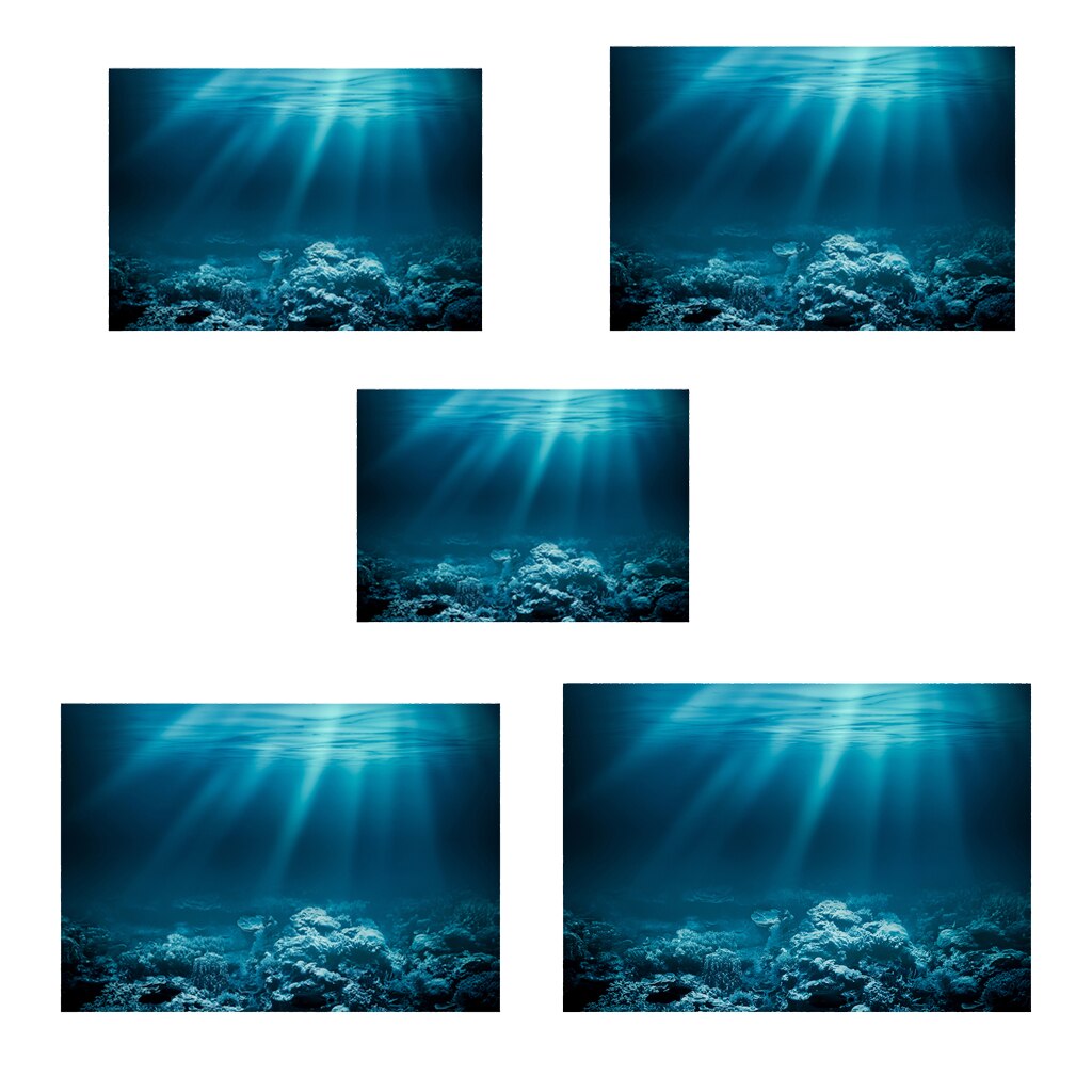 3D HD Aquarium Universe Landscape Poster Single Sided Fish Tank Background