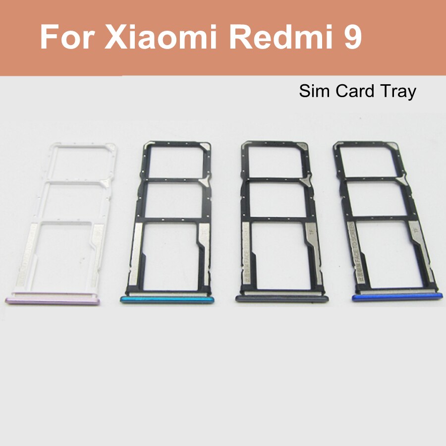 Voor Xiaomi Redmi 9 Sim Card Tray Slot Holder Vervangende Onderdelen Voor Redmi 9 Sim-kaart