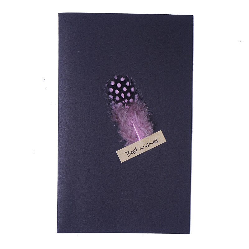 EZONE plume enveloppe + carte de voeux enveloppe noir affaires enveloppe haut de gamme Kraft papier enveloppe école fournitures de bureau: H