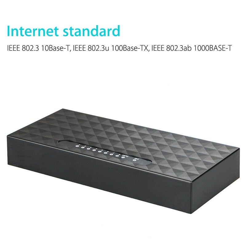 8 Port Gigabit Switch Netwerk Ethernet Switch Smart Network Switch Hub Adapter Volledige Of Half Duplex Uitwisseling