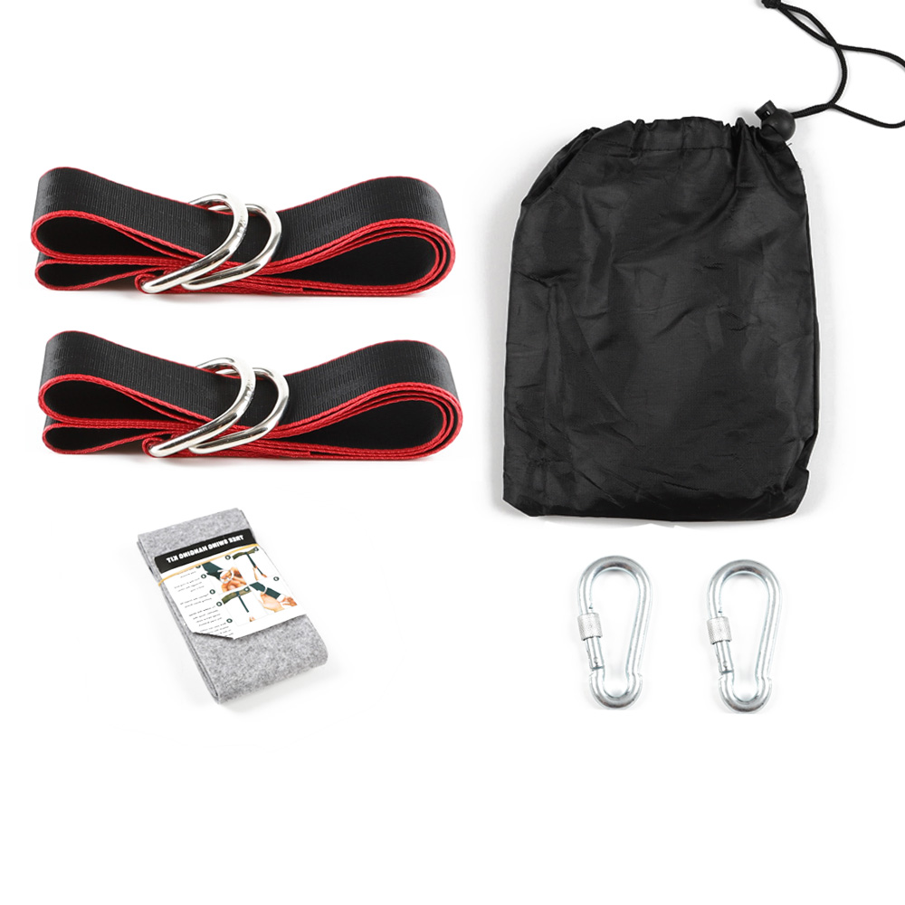 Kit de sangles de balançoire d'arbre, accessoires de camping, noir, 2 m, 2 pièces: WHITE