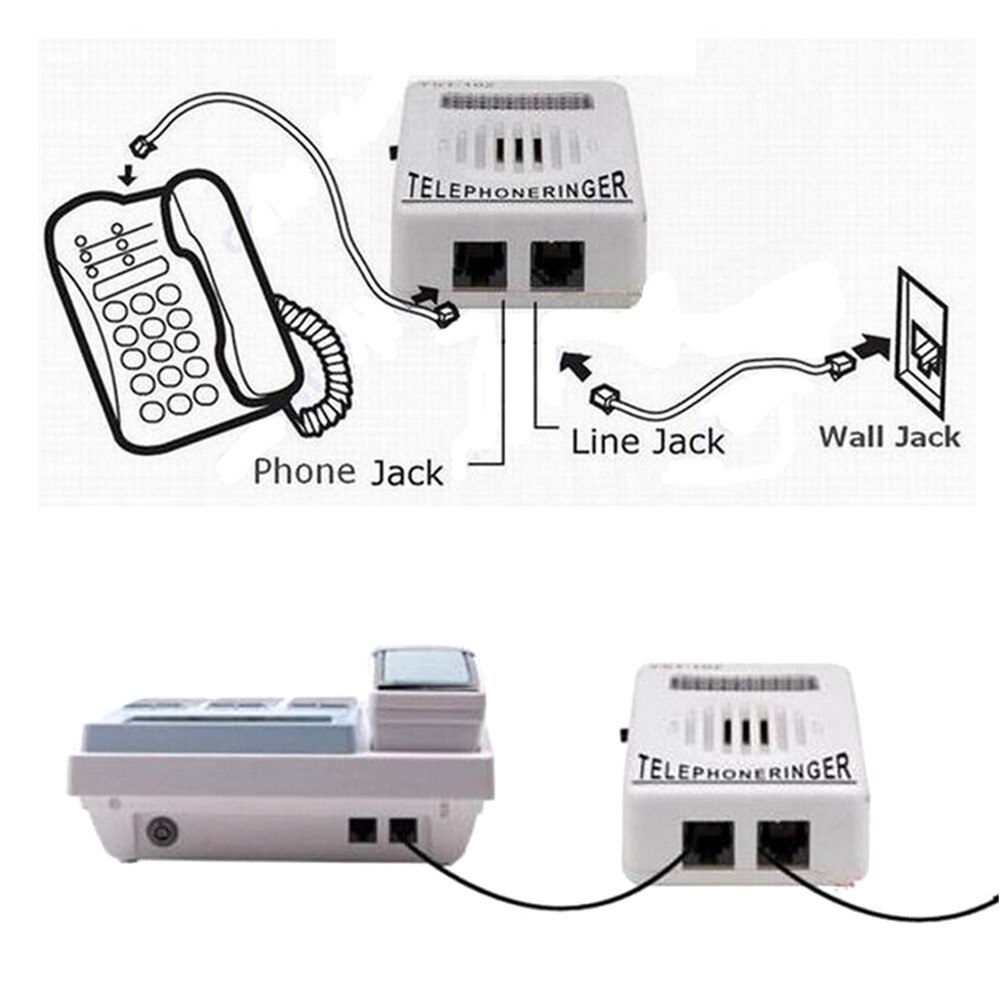 Neue 95dB Extra-Laut Telefon Ringer Telefon Ring Verstärker Klingeln Helfen Strobe Licht Glocke Sound Festnetz Ringer Sound Klingeltöne