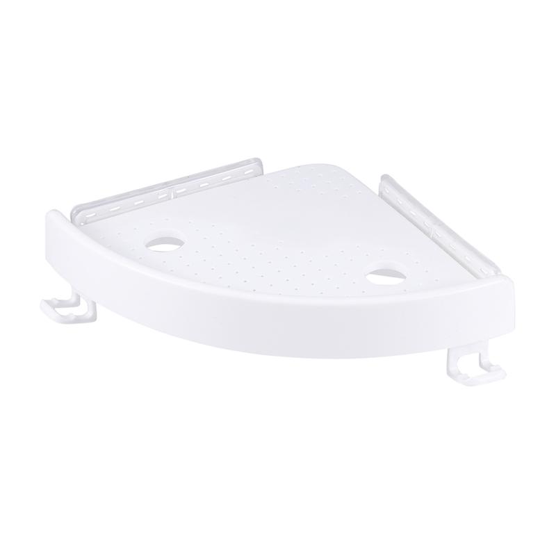 1 pc plast punch gratis opbevaring rack badeværelse trekant hylde pladsbesparende hjørne hylde husholdning køkken opbevaring holder