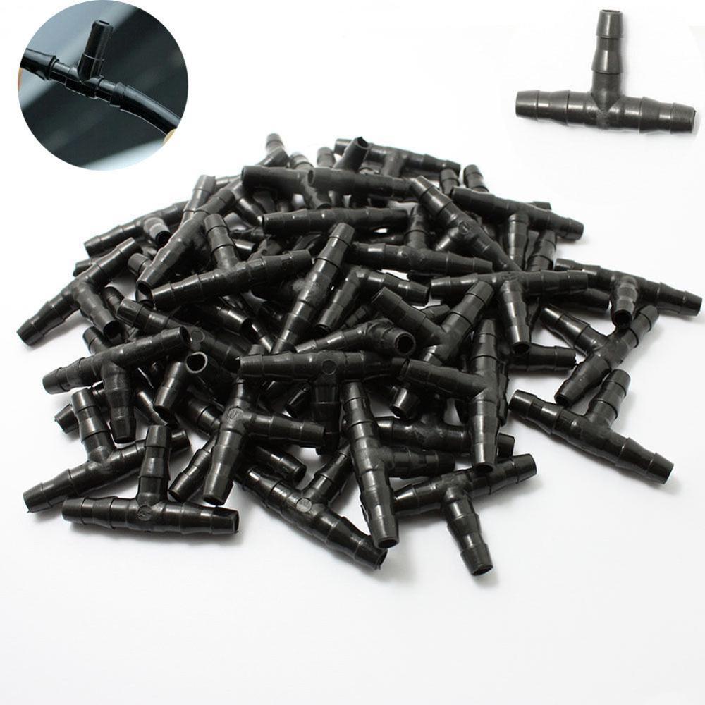 20 unidades espiga para manguera Conector en T conector para riego de césped de 1/4 pulgadas conector para riego de manguera de jardín de 4/7mm