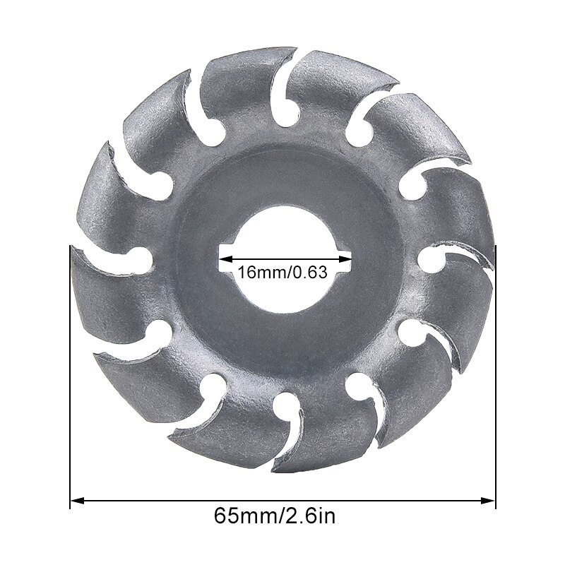 16 Mm Boring Molen Hout Rubber Carving Gereedschap 12 Tanden Vormgeven Disc Hoek Grinder Mangaan Staal Houtbewerking Gereedschap