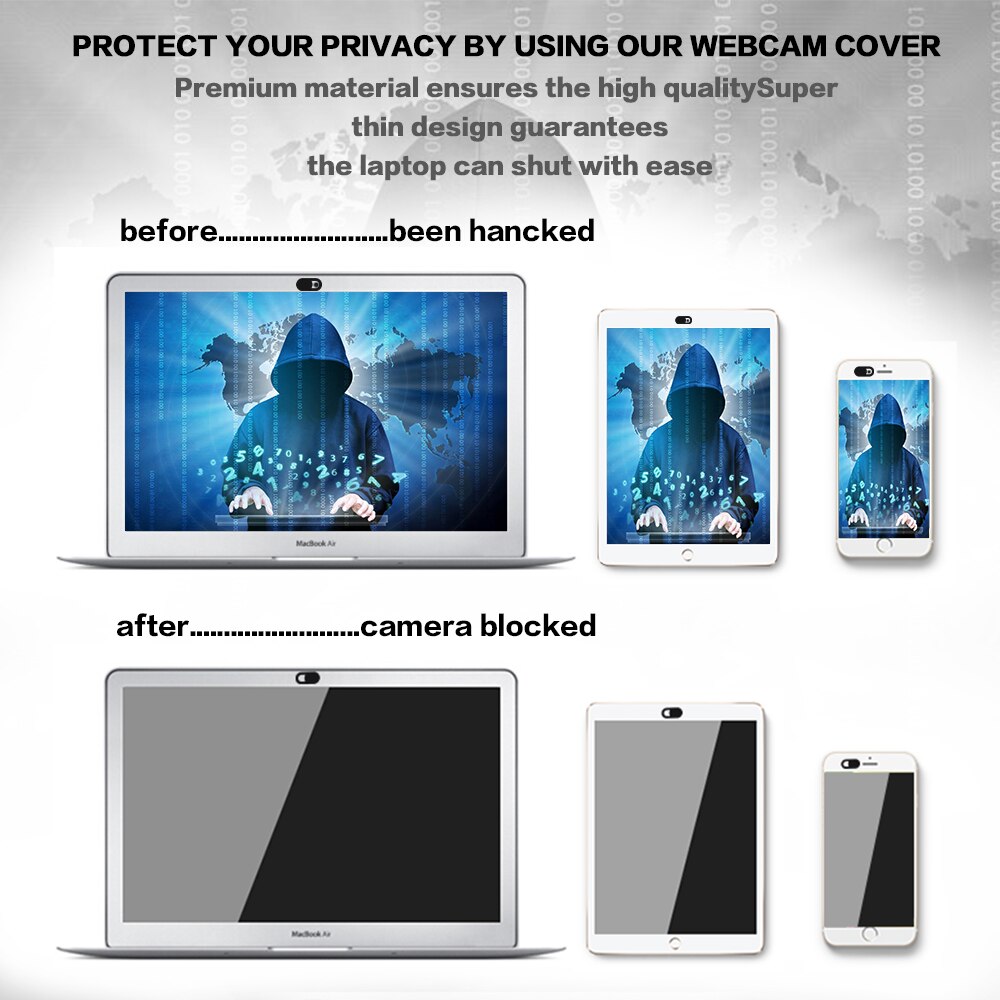 Universal Ultra Thin WebCam Cover Shutter Magnet Slider Plastic Camera Cover For Web Laptop iPad PC Mac Tablet Phone Privacy