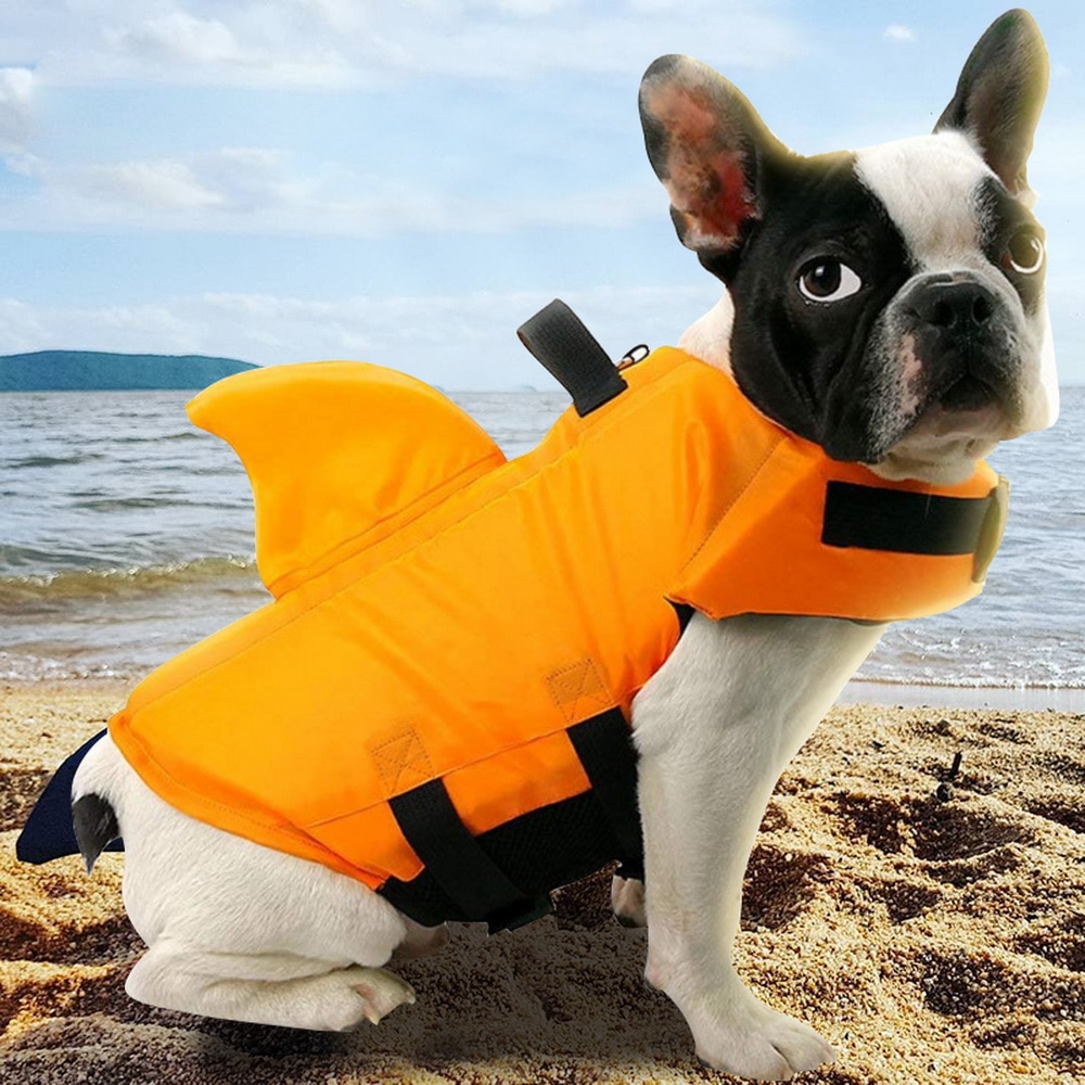 Sikkerhedstøj hunde badetøj kæledyr sikkerhed badedragt hund redningsvest sommer haj kæledyr redningsvest til lille mellemstor hund