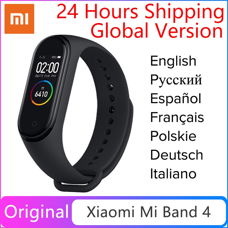 Originale Xiao mi mi fascia 4 Globale versione Di Smart braccialetto 3 Di colore schermo AMOLED mi FASCIA 4 Fitness Traker Bluetooth smartband