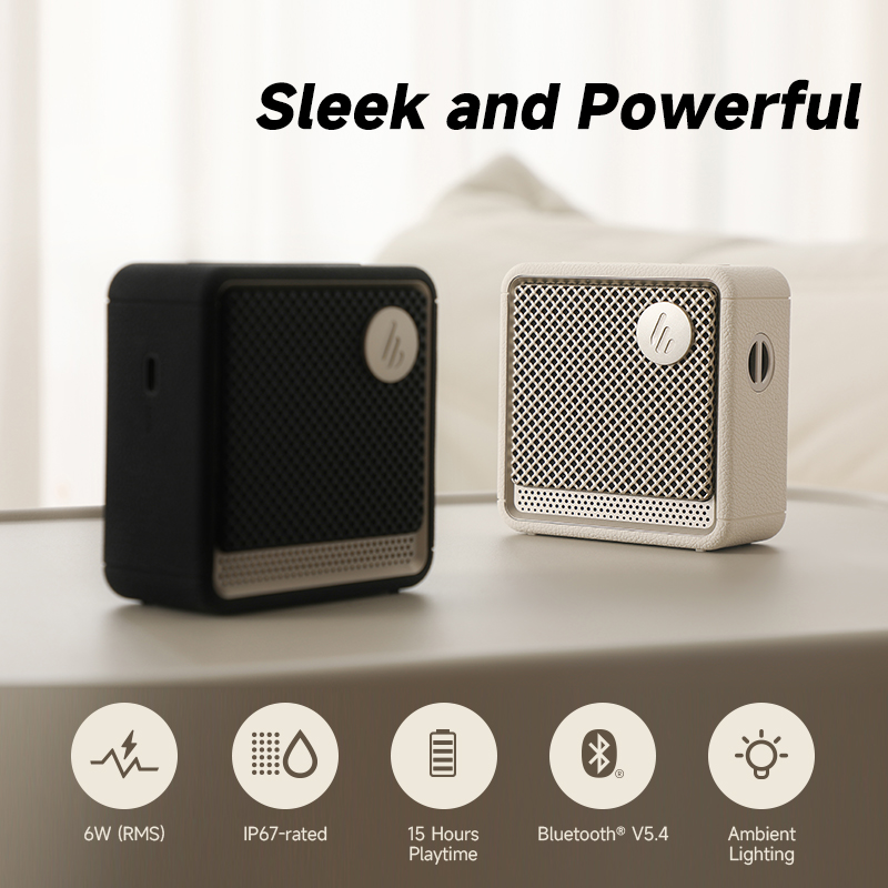 Edifier ES20 Altavoz Bluetooth portátil altavoz inalámbrico IP67 efectos de luz impermeables altavoces exteriores graves profundos con micrófono