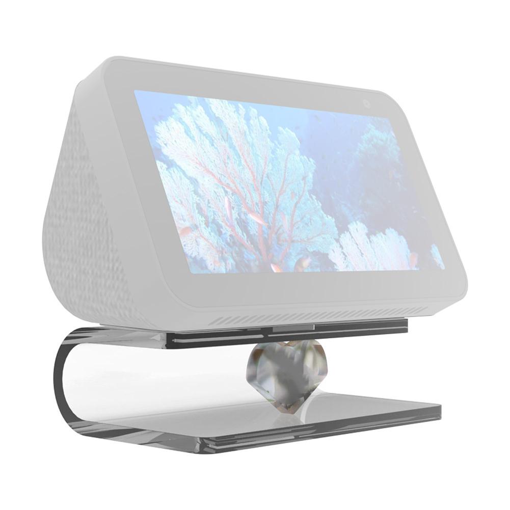 Audio Stand Mount - Transparent Acrylic - Space-Saving Design - Anti-Slip Base for Echo Show 5