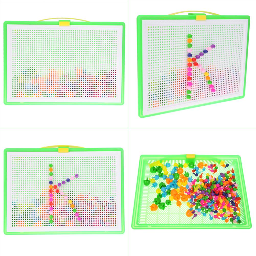 Puzzel Grappige Patronen Speelgoed Chilren Kids Creatief Speelgoed Vroeg Leren Educatief Mozaïek Pegboard Paddestoel Nagels Jigsaw Meisjes Speelgoed