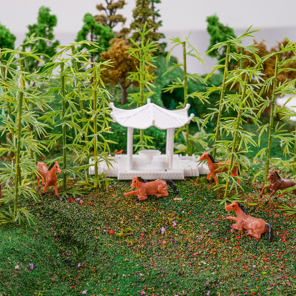 Miniature Bamboo Tree Model miniature Plant Materials For Diorama Train Modes Sand Table/HO Railway Scene Layout Diorama Kits