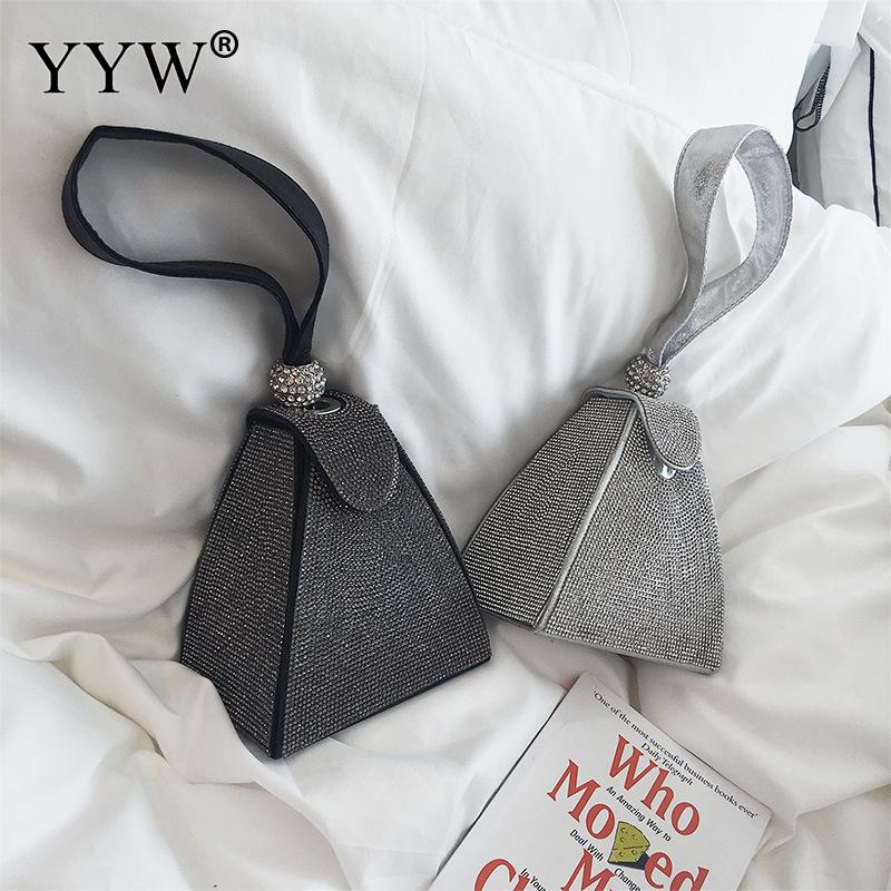 Women Glitter Purse Handbag Female Evening Wedding Party Handbags With Rhinstone Bolsa Feminina