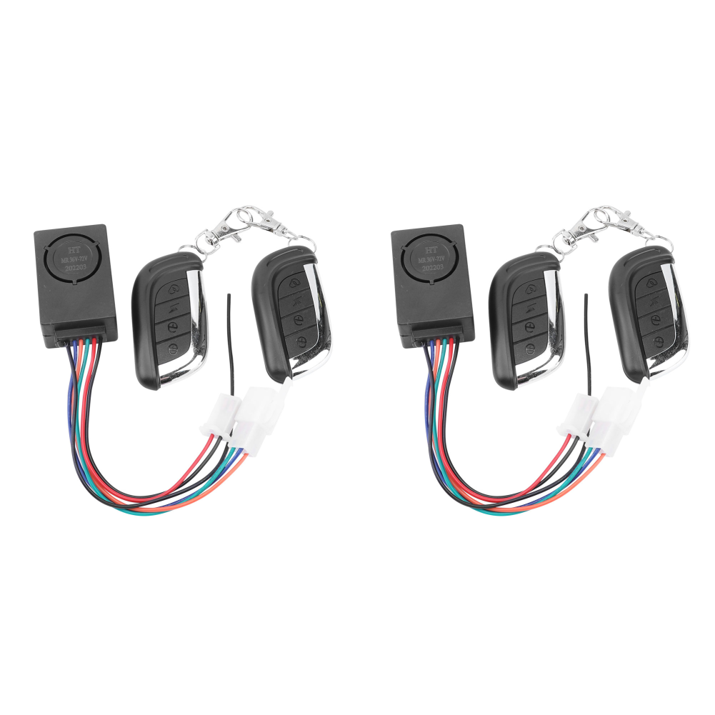 1-5setzt 36-72V 125db Elektrische Fahrzeuge Alarm System Anti-Diebstahl E-Fahrrad Alarm System Fernbedienung Alarm Gerät für Radfahren: Pflaume