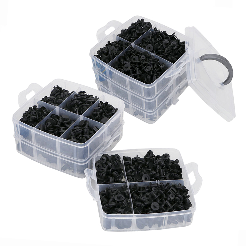 620 Stks/doos Auto Fastener Clips Gemengde Auto Bevestigingsmiddelen Portierbekleding Auto Bumper Klinknagel Retainer Push Motorkap Spatbord