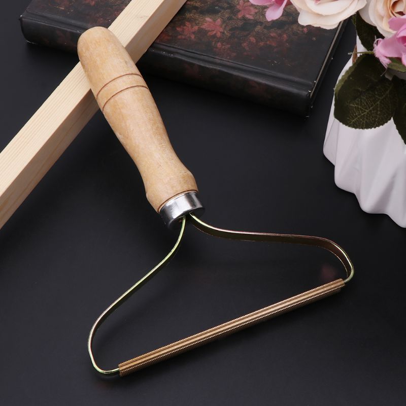 Roupa de tecido camisola de caxemira de madeira removedor de fiapos aparador barbeador manual portátil pilling máquina cuidados com a roupa
