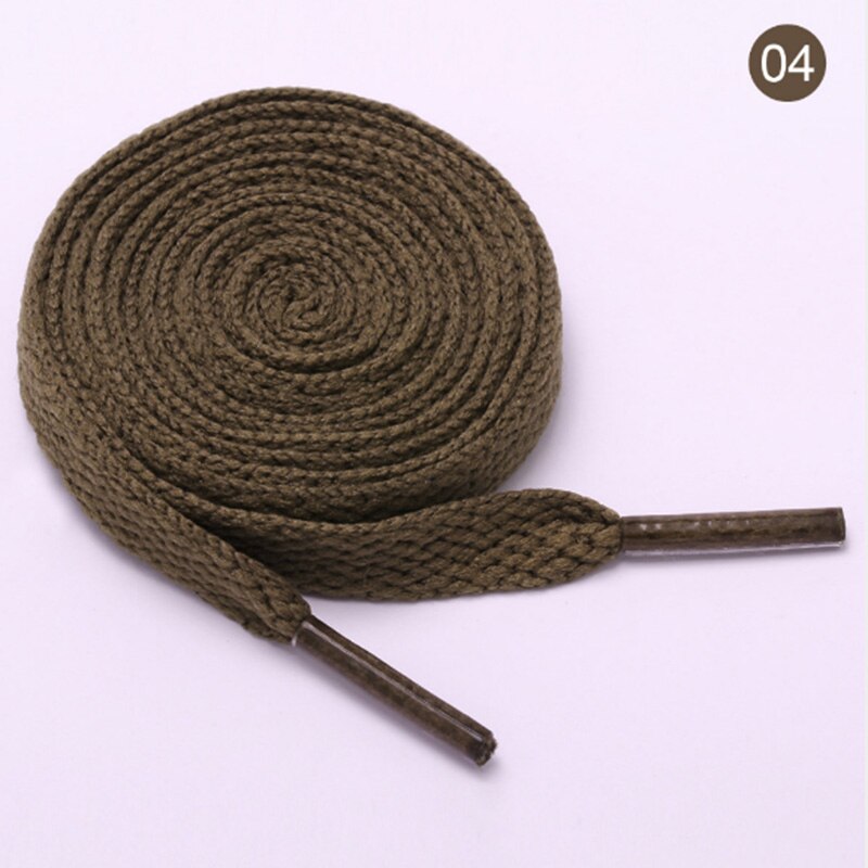 8mm de large de lacets plats lacets de chaussures pour baskets chaussures de Sport 10 couleurs 100cm lacets unisexe femmes hommes: Kaki