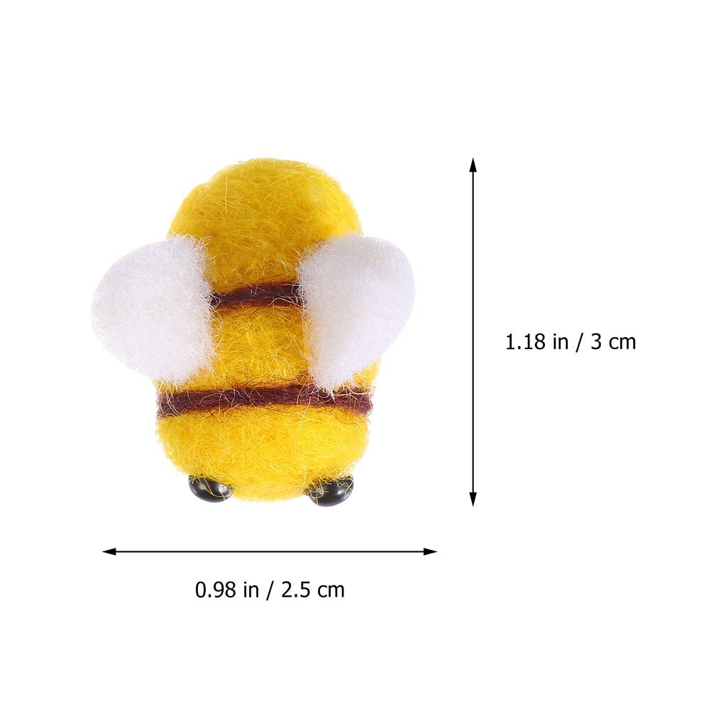 5Pcs Wool Felt DIY Small Bee Decor Craft DIY Decoration for Clothes Hat