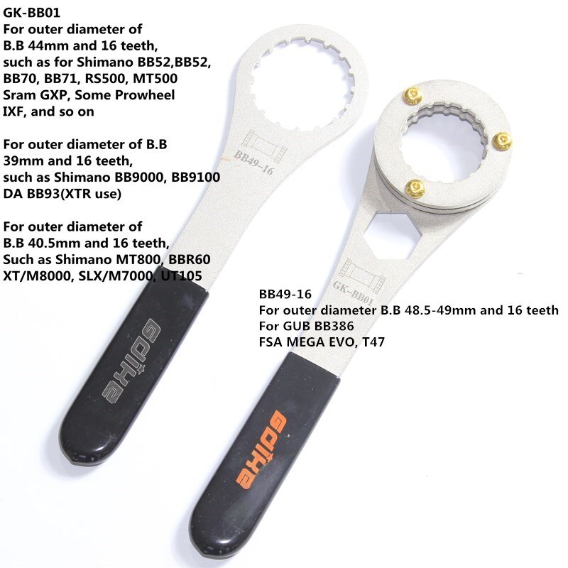 Fiets trapas gereedschap reparatiesleutel sleutel voor shimano howllowtech  bb9000 avid prowheel fsaseries: Optie 6