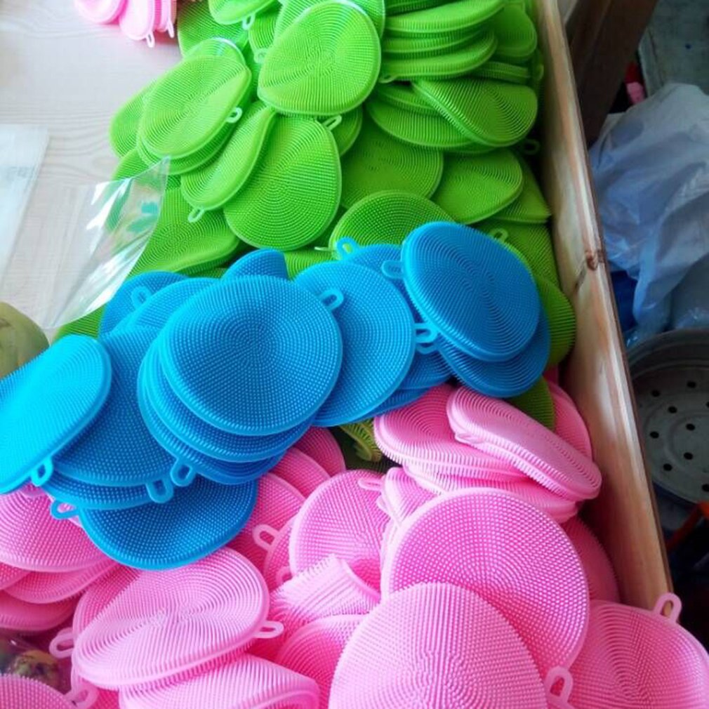 Siliconen Spons Afwas Keuken Scrubber Food-Grade Gerechten Multipurpose Sponzen Non Stick Schoonmaken Keuken Borstel