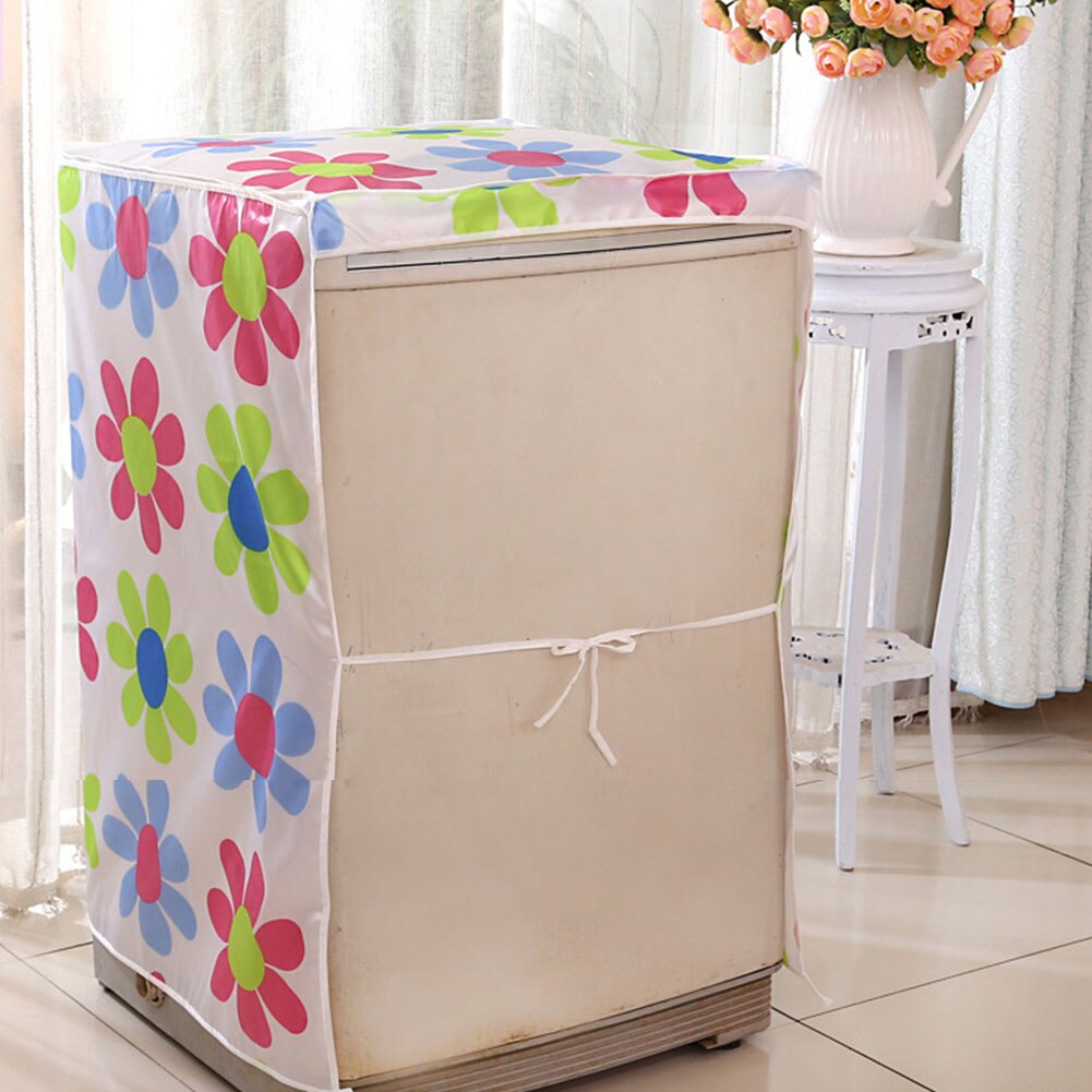 Accessory Zipper Floral Printed Waterproof Easy To Clean Dust Proof Front Loading Washing Machine Cover Protective Case Home