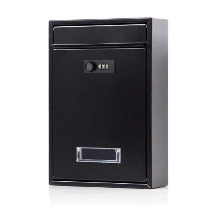 12 Inch Mental Coded Lock Vintage Letterbox Wall Hanging Mounted Locking Mailbox Post Box with Keys Newspaper Box: Coded Lock-05