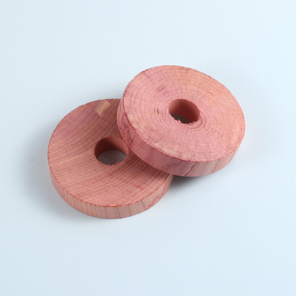 20pcs Cedar Wood Circular Ring Wooden Round Chips Mothproof Wardrobe Cedar Chip