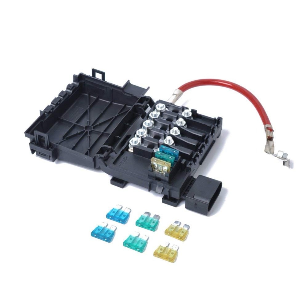 Bil sikringsskap batteri terminal tilbehør for volkswagen bora golf  mk4 98-05 auto tilbehør batteri sikring boks bil styling