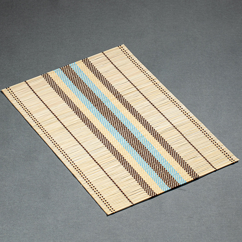 Bamboo Placemat Coaster Northern Europe Anti-scalding Waterproof pad Table Mat Decoration Tea Accessories Household Kitchen Mat: Beige