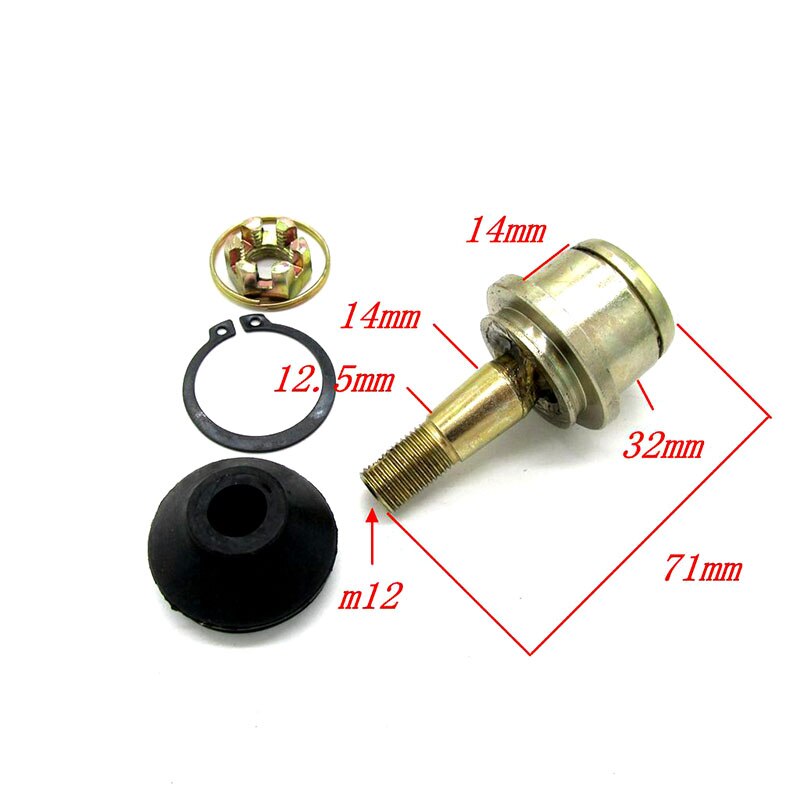 M12 12X14MM Ball Joint Kit Fit For Swing A-Arm Hisun 200cc-250cc QUAD ATV UTV Go Kart Buggy Quad Bike Parts