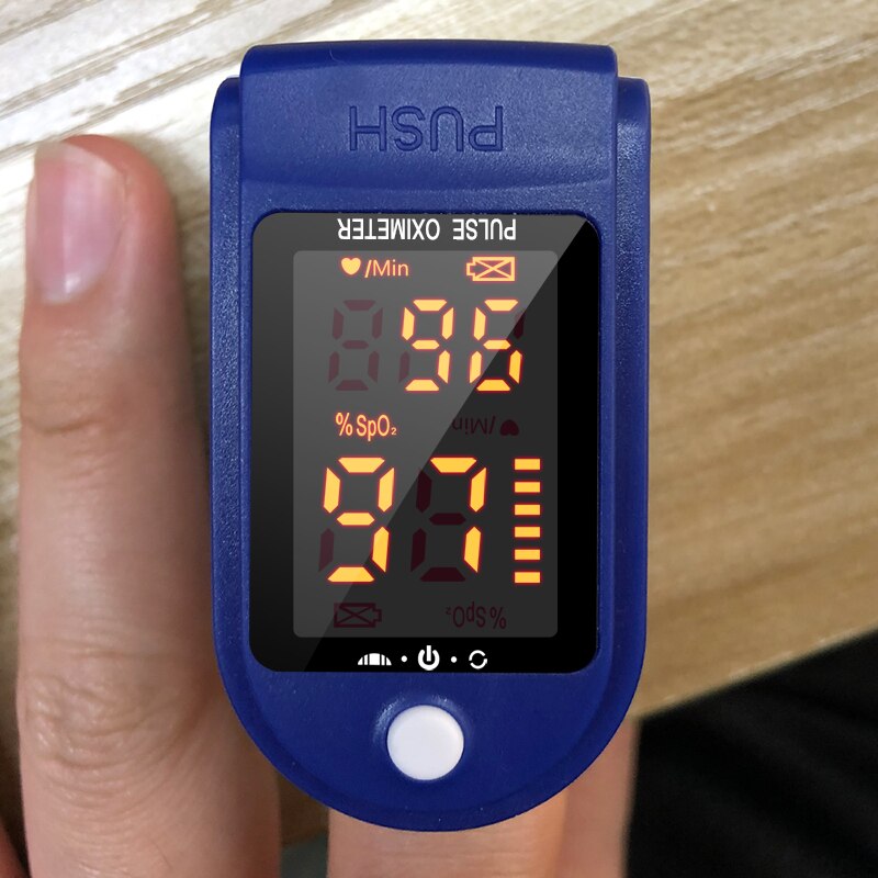 LED Fingertip Pulse Oximeter Blood Oxygen Saturation Monitor De Dedo Pulso Oximetro Pulse Oxymeter SPO2 PR Monitor health Care: Blue