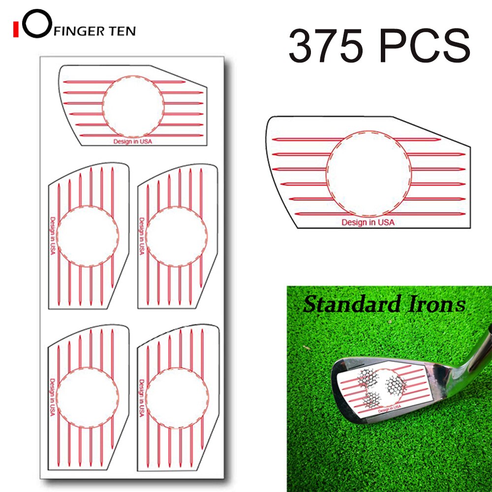 Durable Training Tool Golf Club Impact Tape Labels for Oversized Woods Ball Hitting Recorder Putter Stickers Red: 3Pack Iron