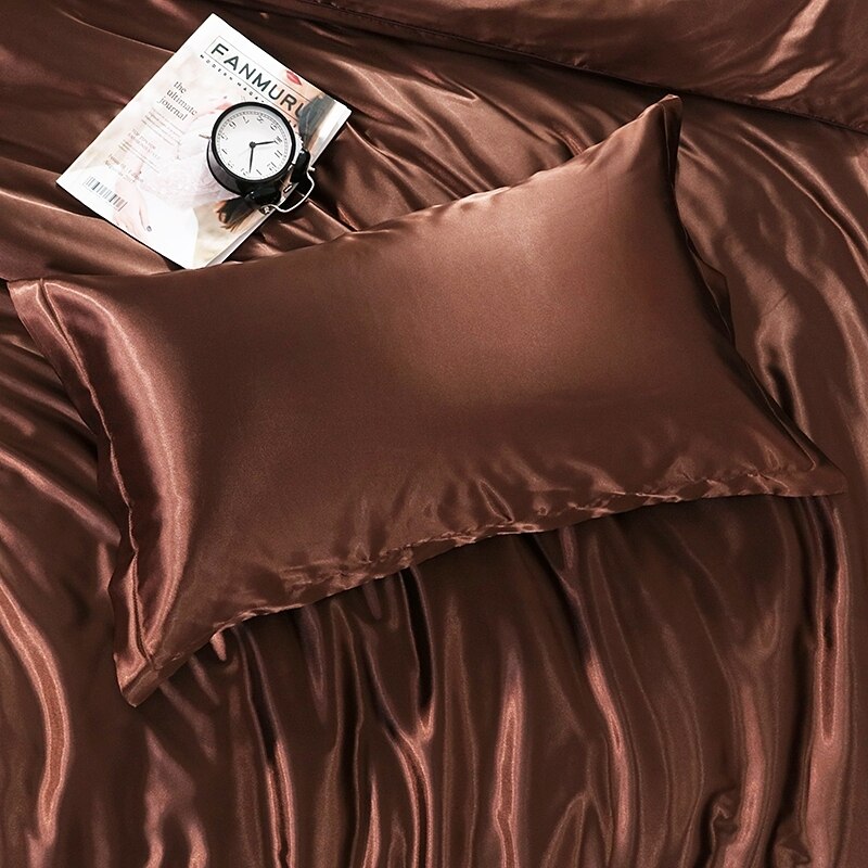 soft white pillow case 48x74cm satin pillowcase for hair Silk Pillow cover Home decoration: shenka