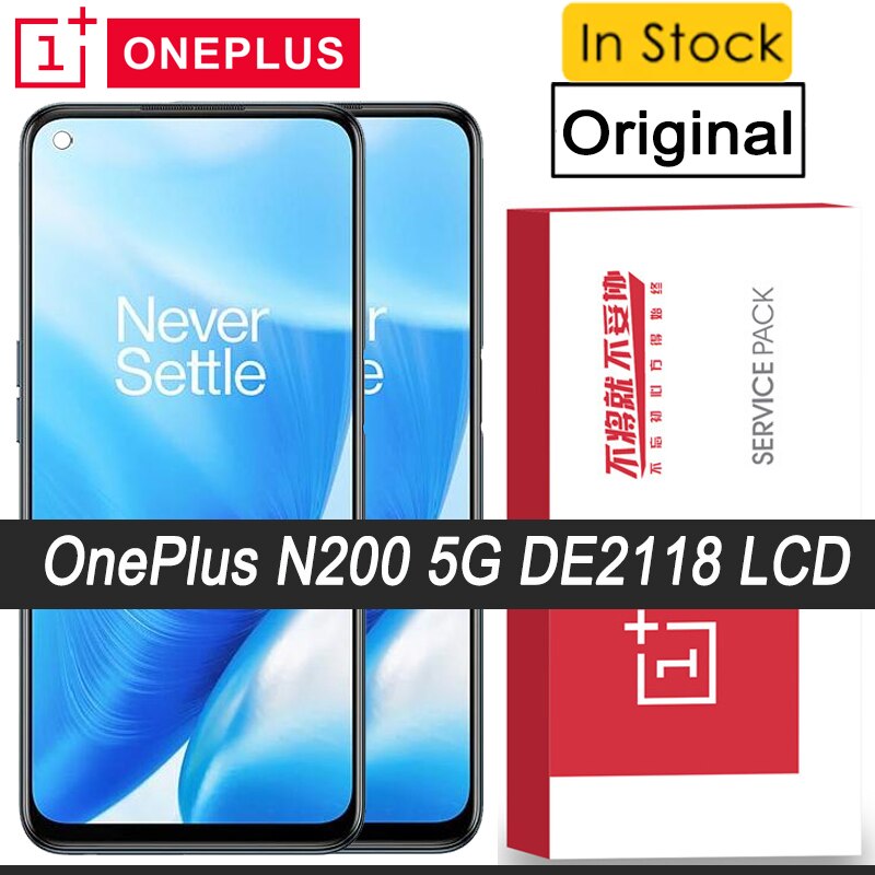 100% Original 6,49 zoll AMOLED Display für OnePlus Nord N200 5G DE2118 LCD Touch Screen Digitizer Montage Ersatz Teile