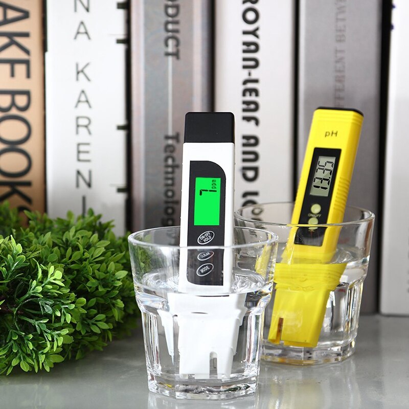 Medidor Digital TDS y medidor de PH, Probador de del Agua con botón de calibración automática, TDS PH EC temperatura 4 en 1 Conjunto, perfecto para Ho