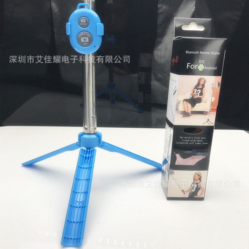 Selfie Stick Treppiede - XT10 - Telecomando Bluetooth - Orizzontale e Verticale - Portatile: Treppiede generazione blu