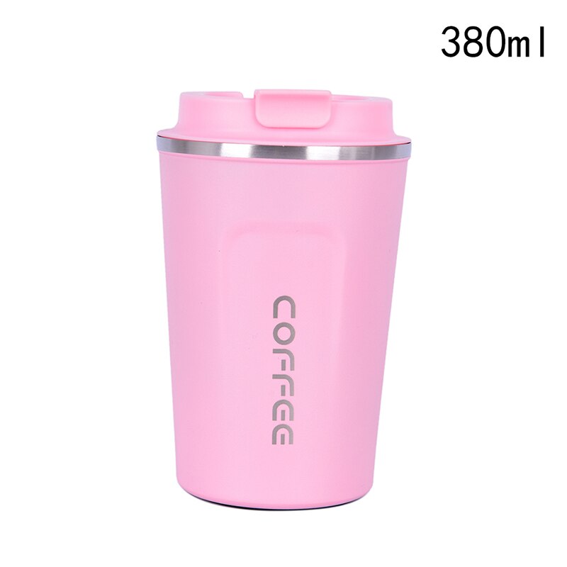 Taza de café de acero inoxidable, termo grueso grande para coche, Taza Termo de viaje, termo para , 380/500ML