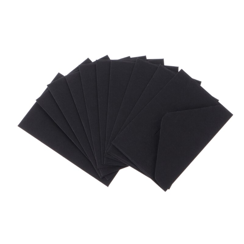 50 unids/lote Sobres de papel artesanal sobre de estilo europeo Vintage para de Scrapbooking de tarjetas: Black